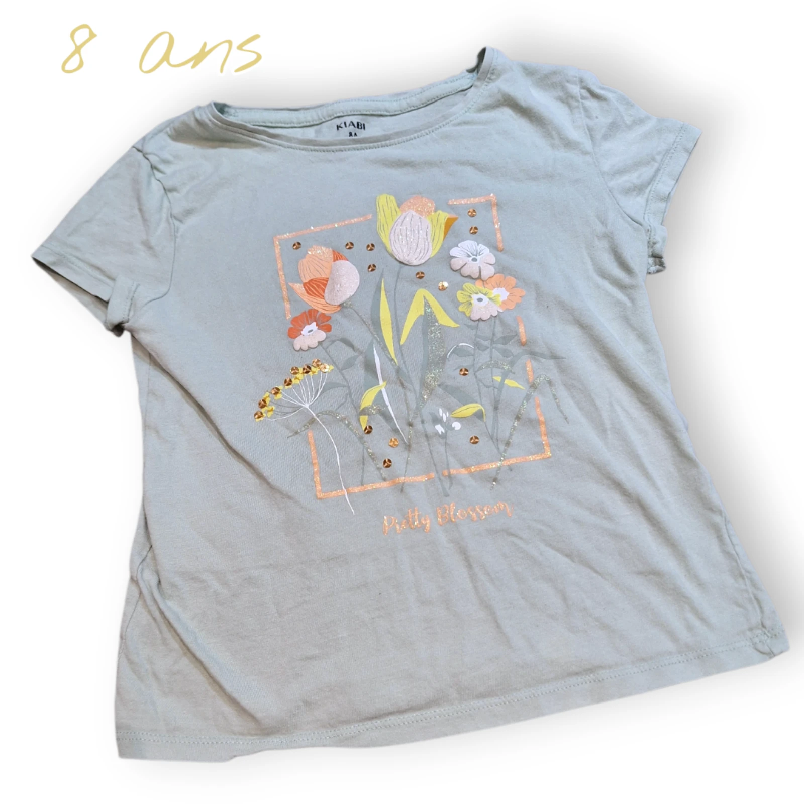 T-shirt fleuri Kiabi – 8 ans